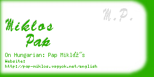 miklos pap business card